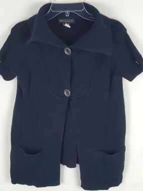 MNG by Mango Short Sleeve Cardigan Womens XS Academia Minimalist Twee Casual